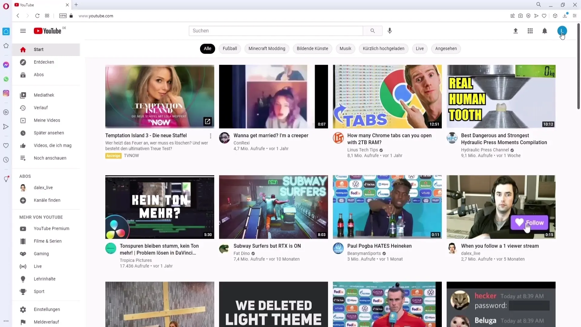 Endre profilbilde på YouTube - trinnvis veiledning