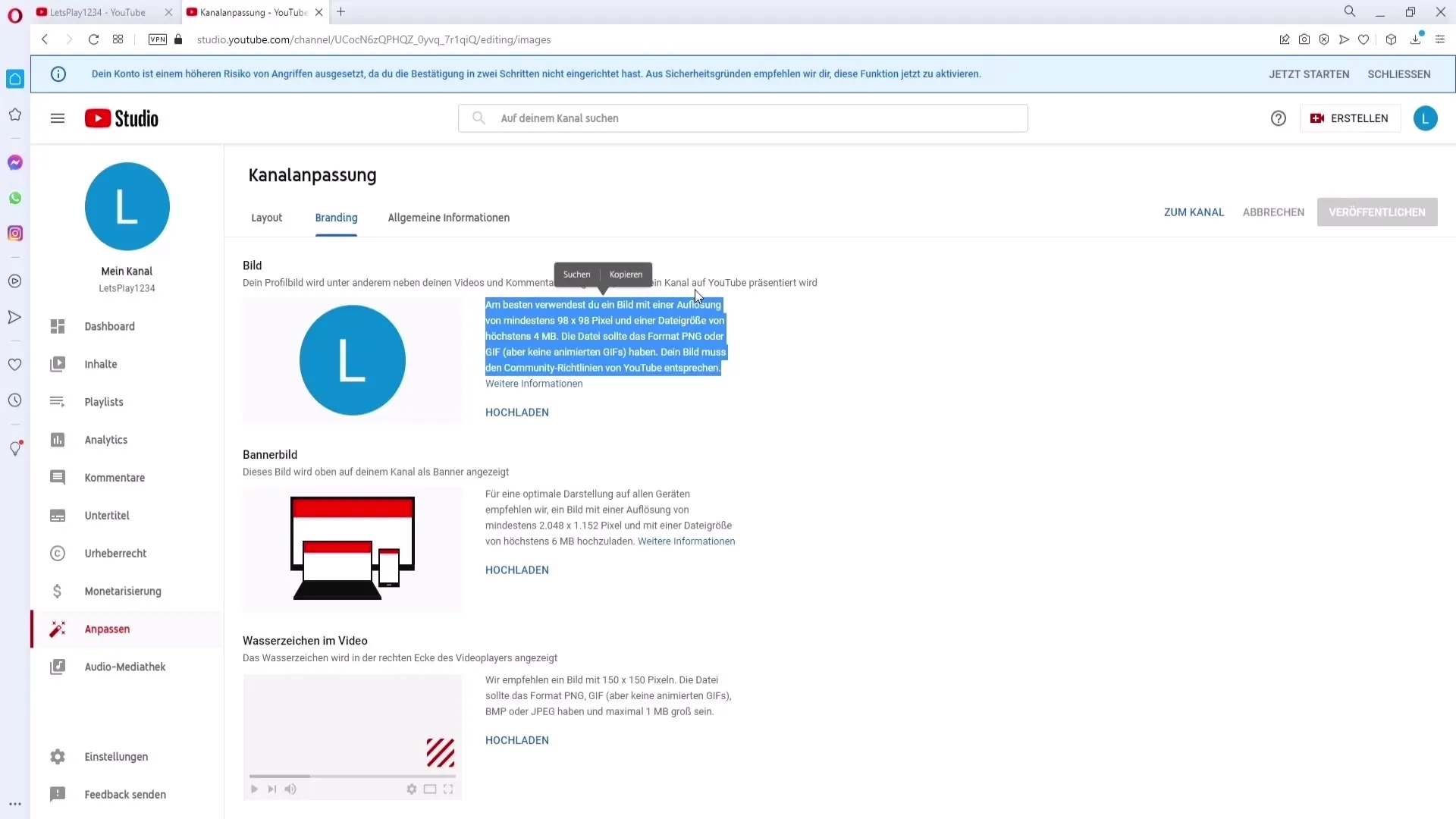 Endre profilbildet på YouTube - trinn-for-trinn veiledning