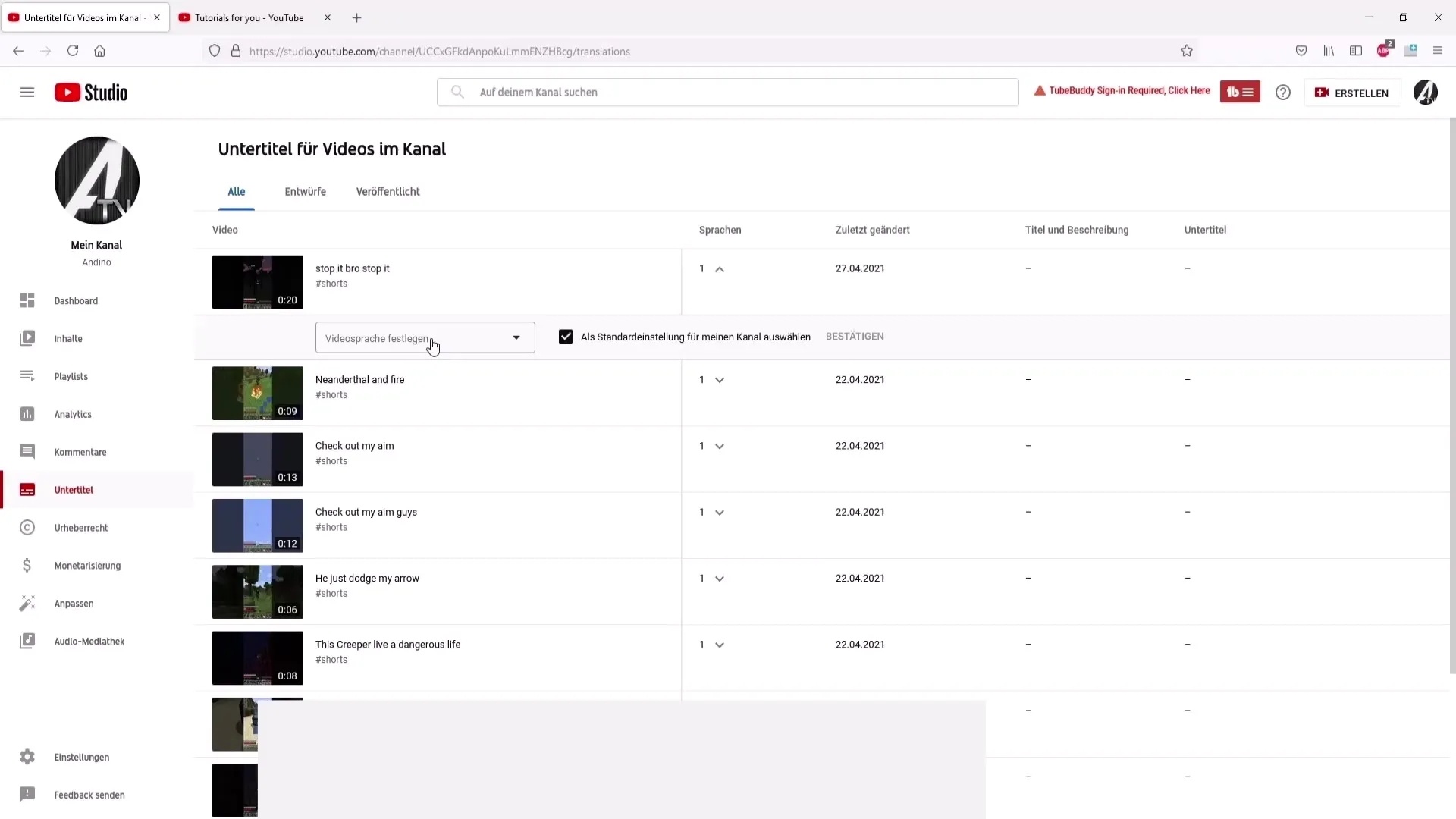 Menerjemahkan dan mengedit subtitle secara otomatis di YouTube Terjemahkan dan sunting teks otomatis di YouTube