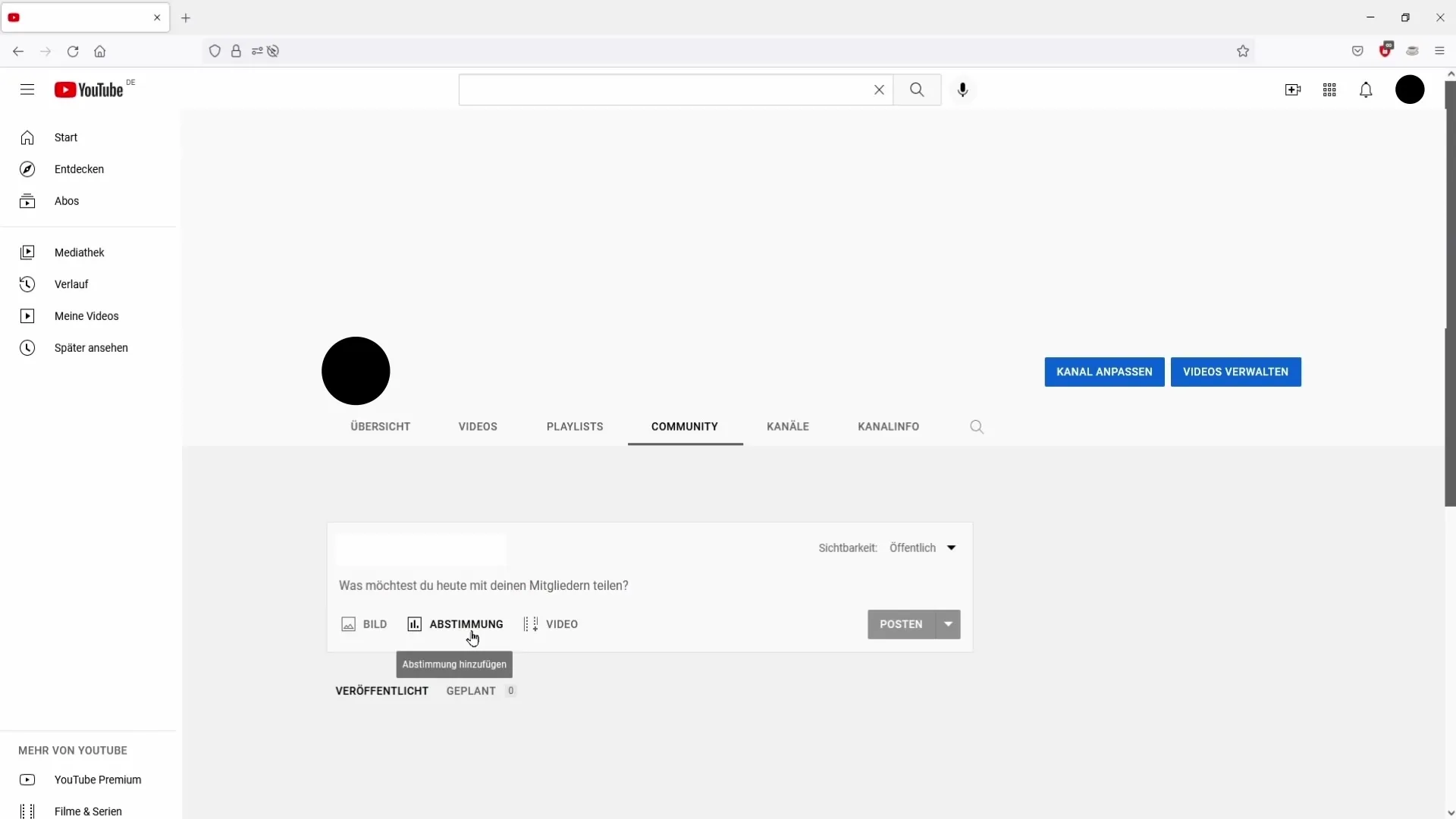 Slik oppretter du fellesskapsinnlegg på YouTube