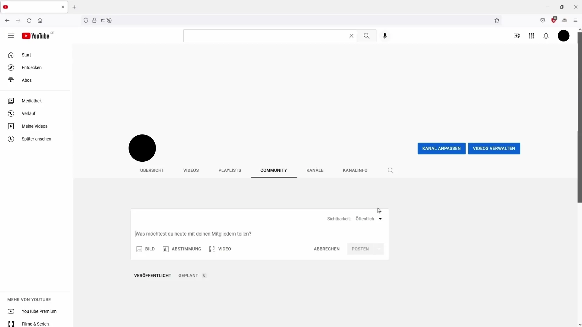 Slik lager du fellesskapsinnlegg på YouTube