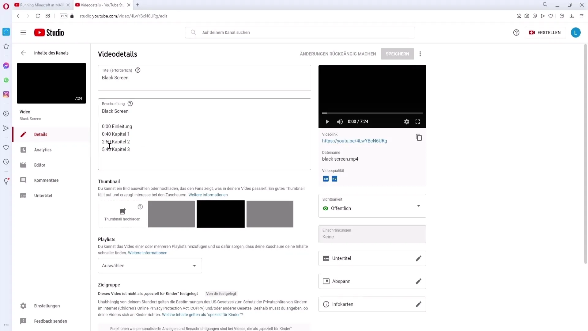 So fügst du Kapitel-Markierungen in YouTube Videos hinzu