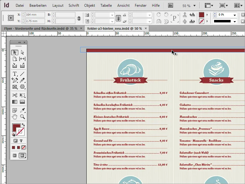 Mendesain menu profesional menggunakan Adobe InDesign - Bagian 3