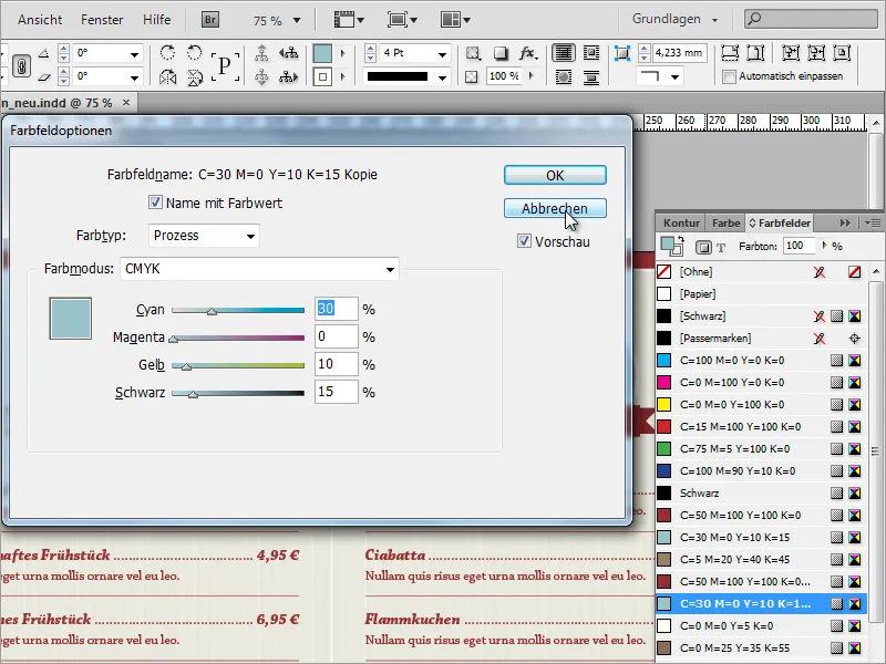 Mendesain menu profesional di Adobe InDesign - Bagian 3