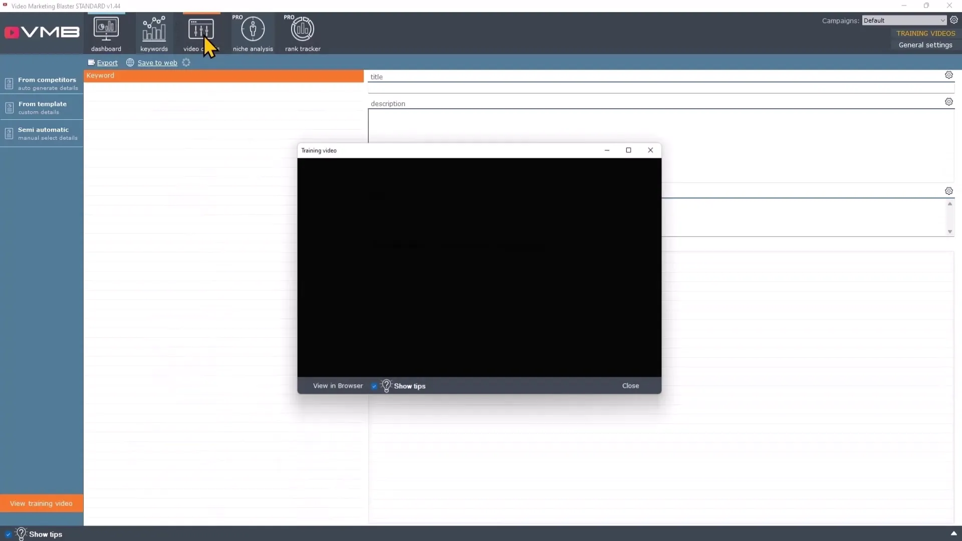 Automatiserte YouTube-videoer med Videoomarketing Blaster