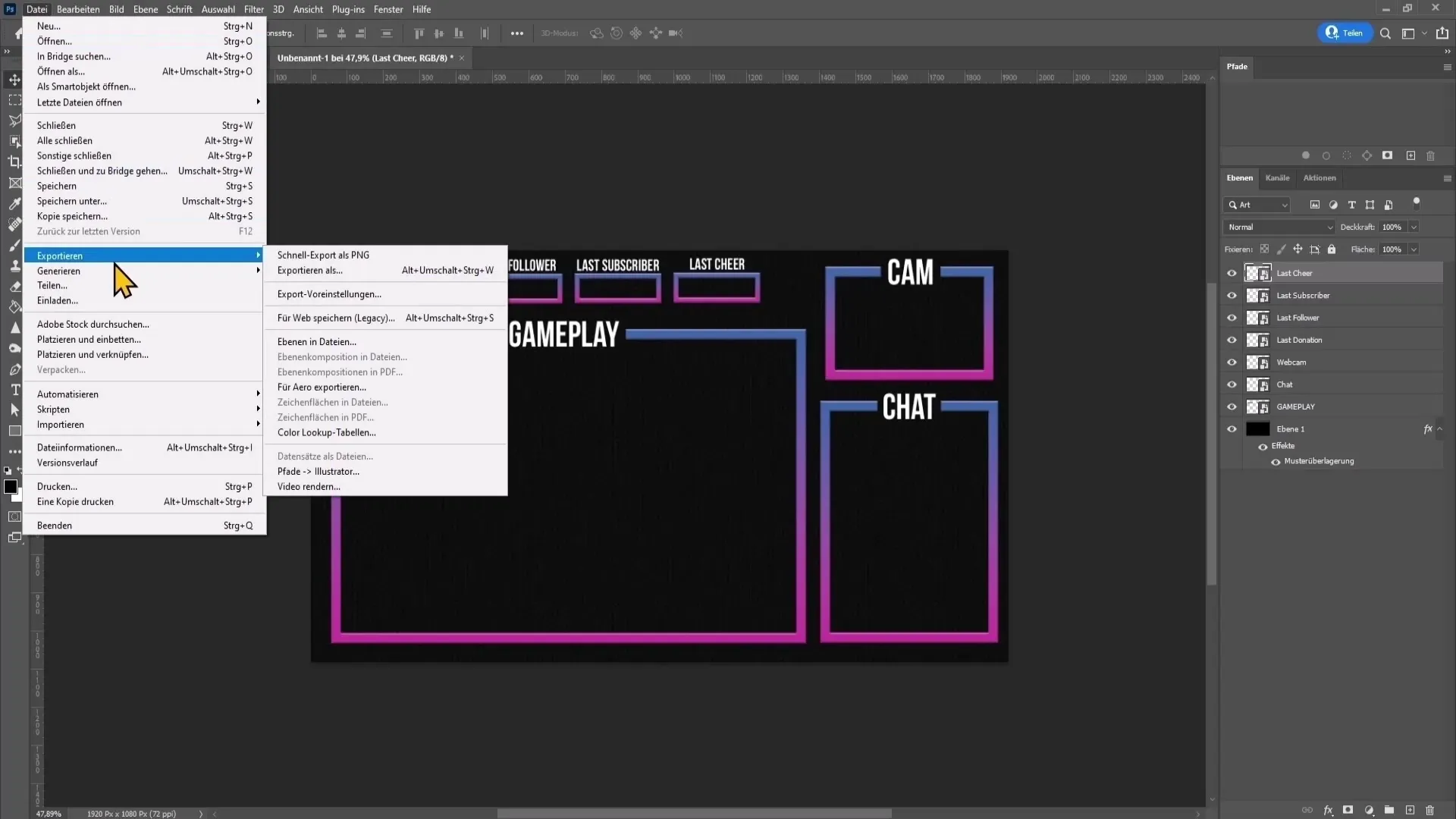 Membuat overlay streaming dengan Photoshop untuk YouTube dan Twitch Membuat overlay streaming menggunakan Photoshop untuk YouTube dan Twitch