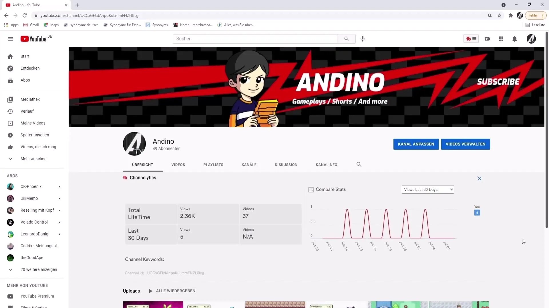 Vizualizați rapid abonații de pe YouTube