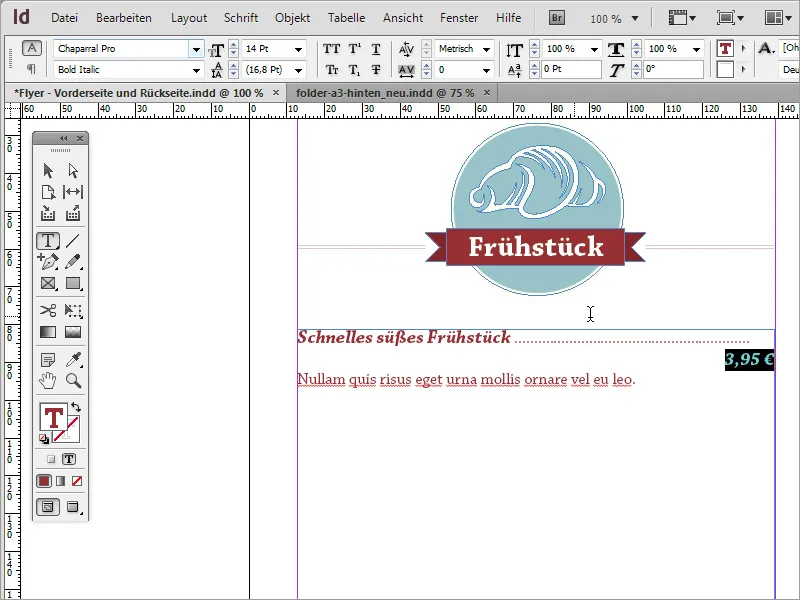 Mendesain menu profesional di Adobe InDesign - Bagian 4