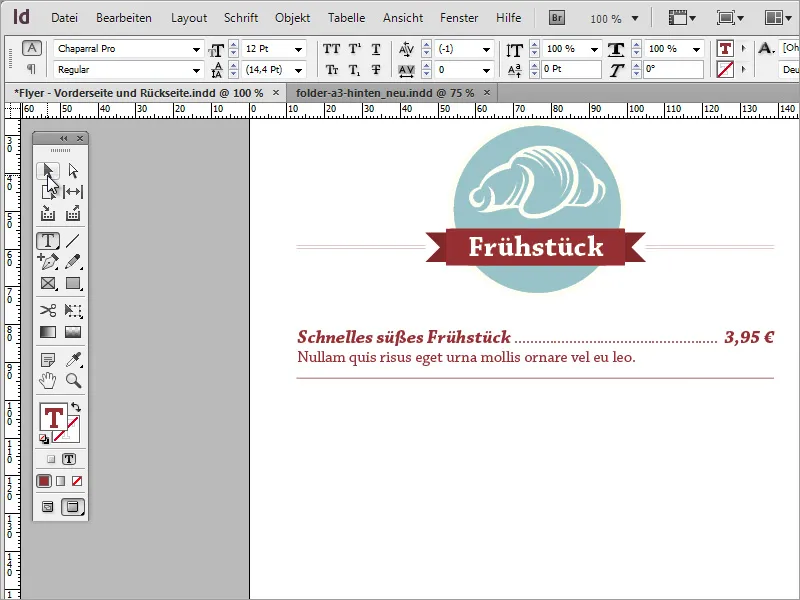 Merancang menu profesional di Adobe InDesign - Bagian 4