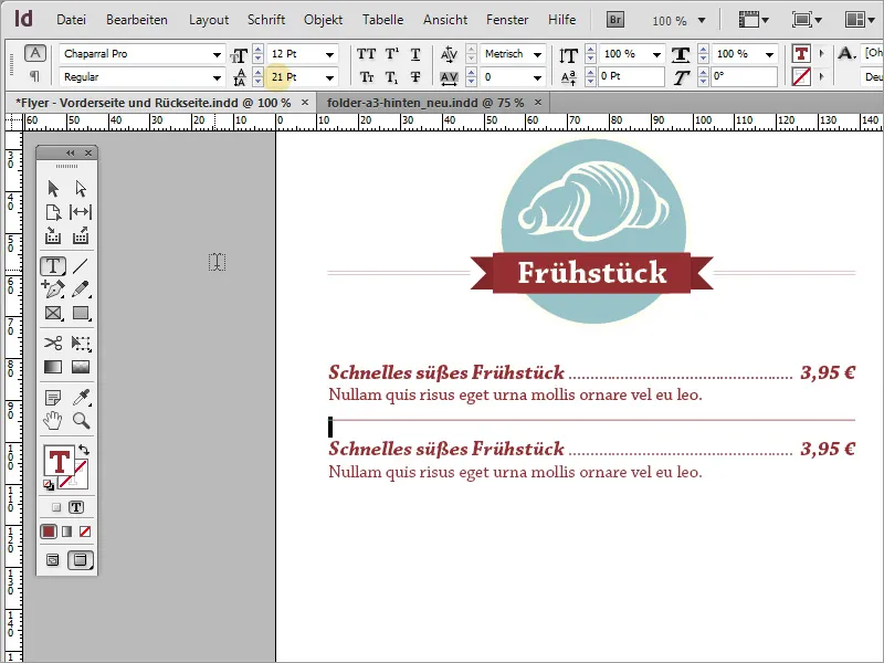 Membuat menu makanan profesional menggunakan Adobe InDesign - Bagian 4