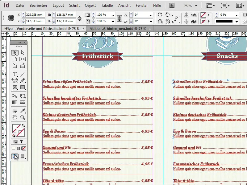 Mendesain menu profesional di Adobe InDesign - Bagian 4.