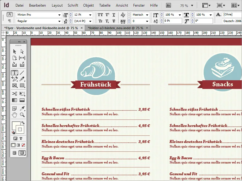 Mendesain menu profesional menggunakan Adobe InDesign - Bagian 4