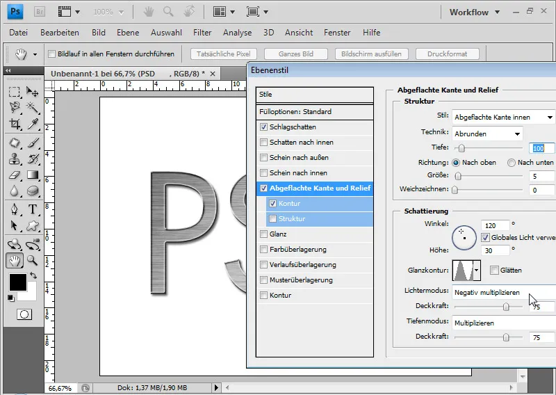 Kovové a chromové efekty pro texty a textury