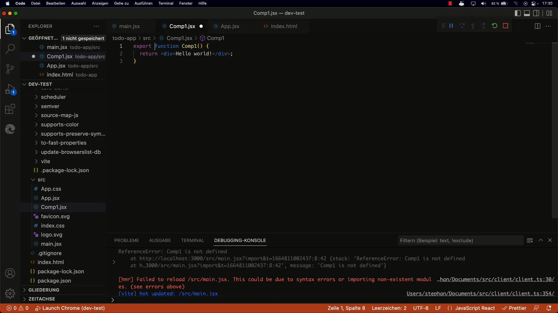 A crea componente în React eficient