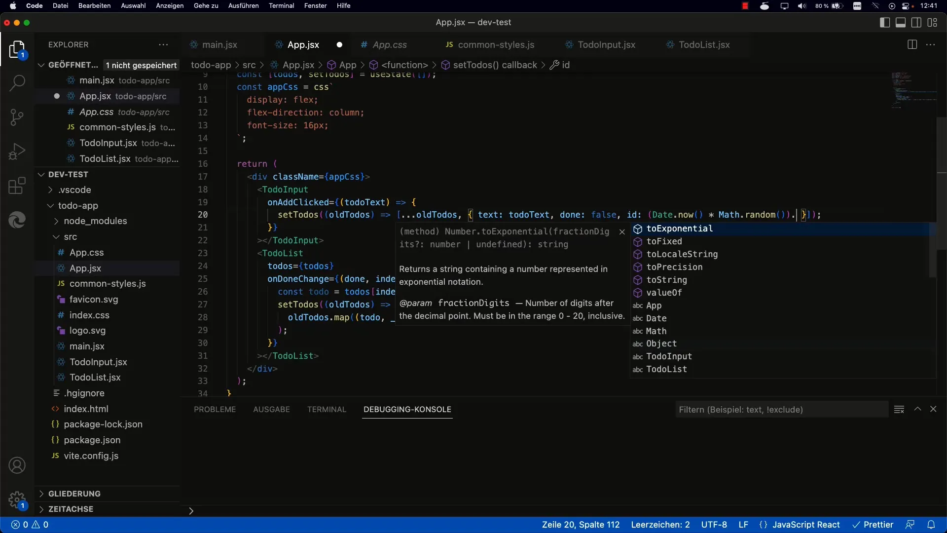 Aplicación de tareas con React: grupos para tareas completadas