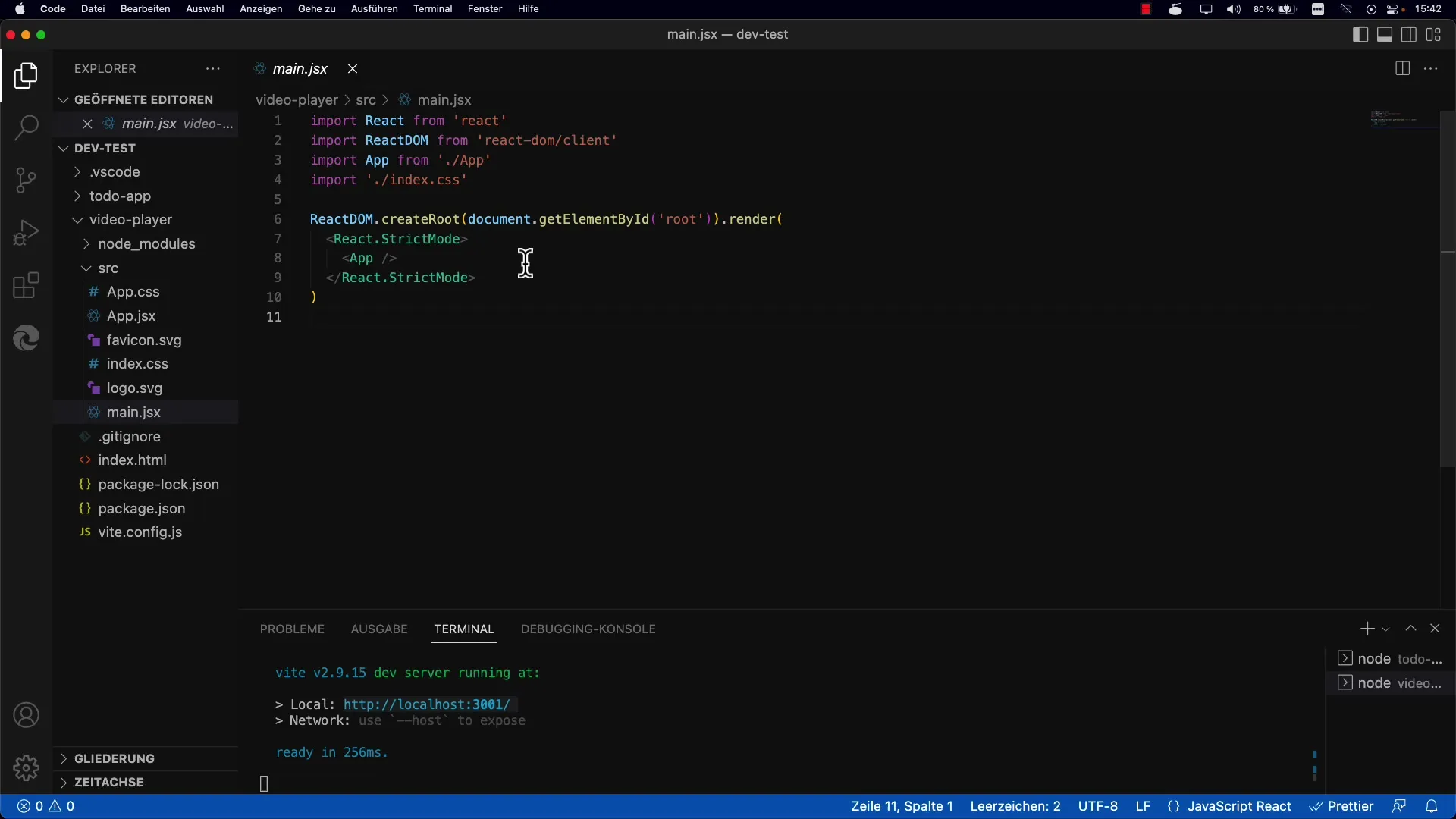 Buat aplikasi pemutar video dengan React dan Vite