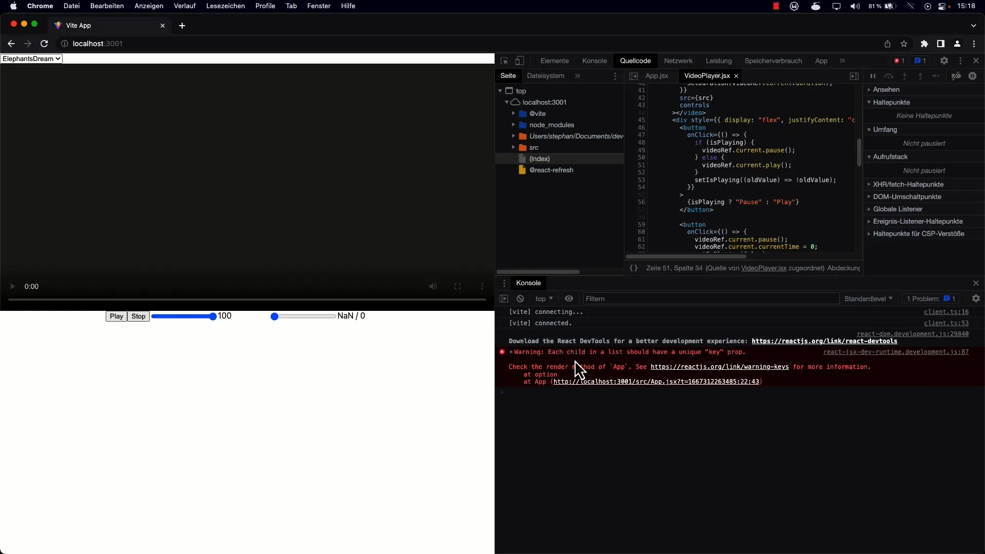 Implementer en dynamisk videoliste i React