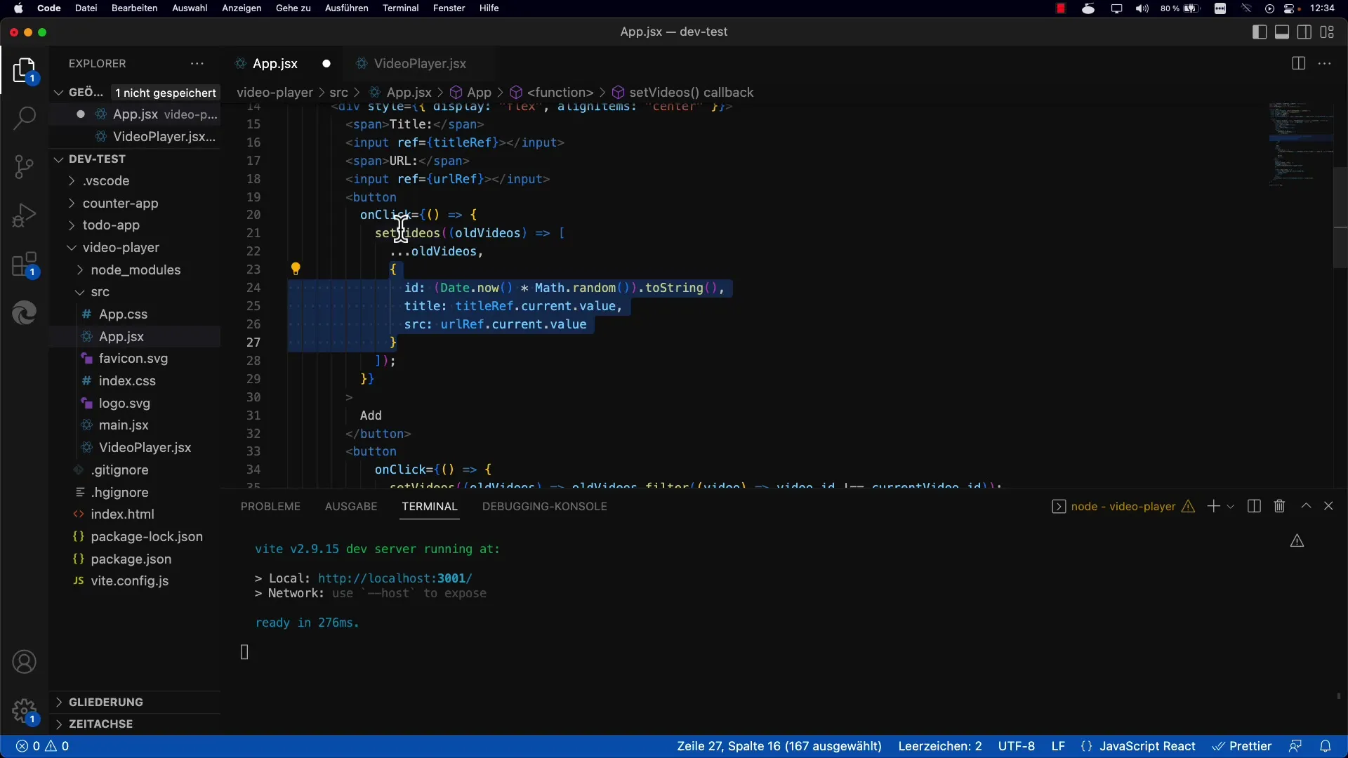 React list: successfully delete entries