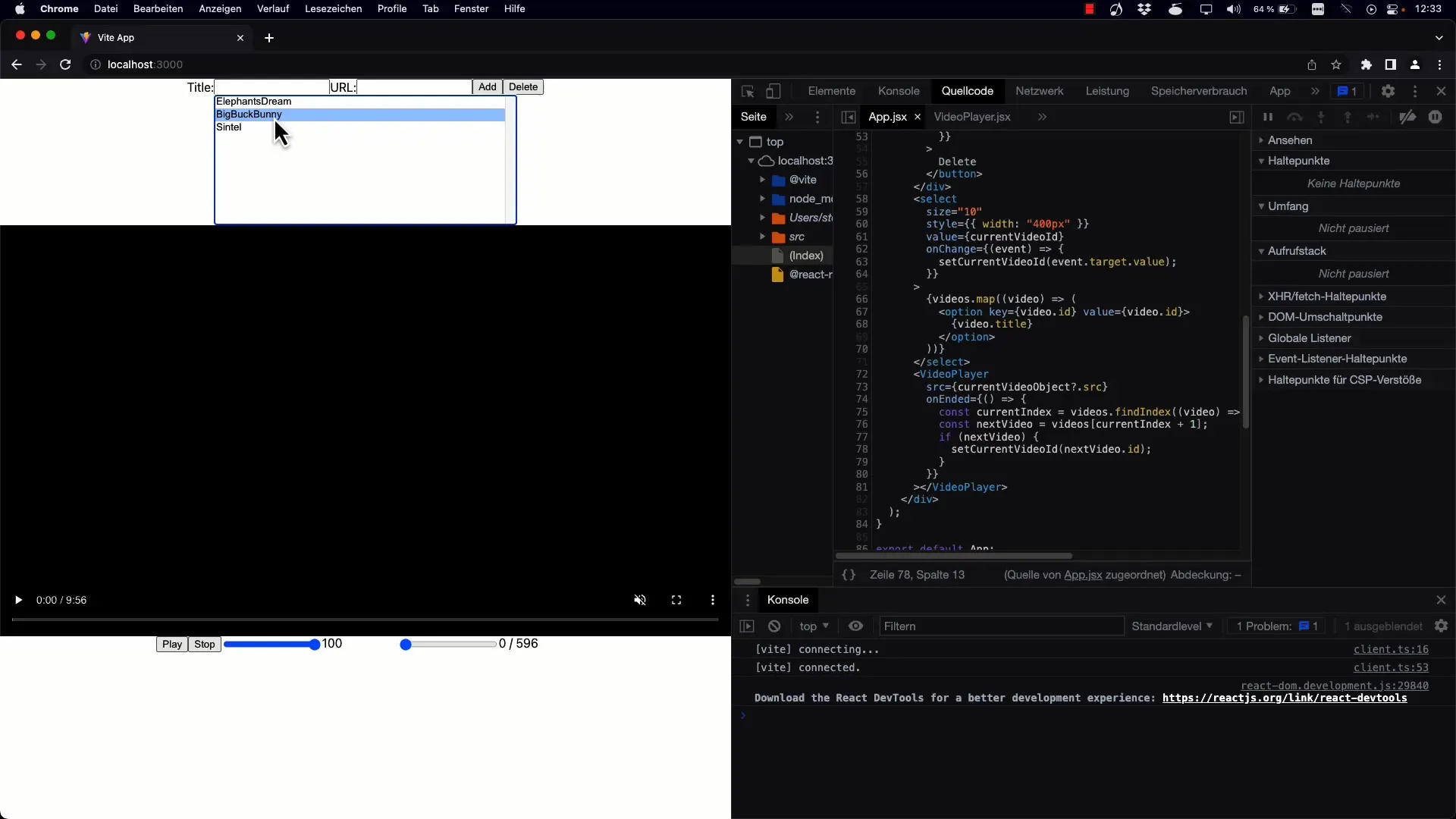 Implementar a reprodução automática de vídeos em React