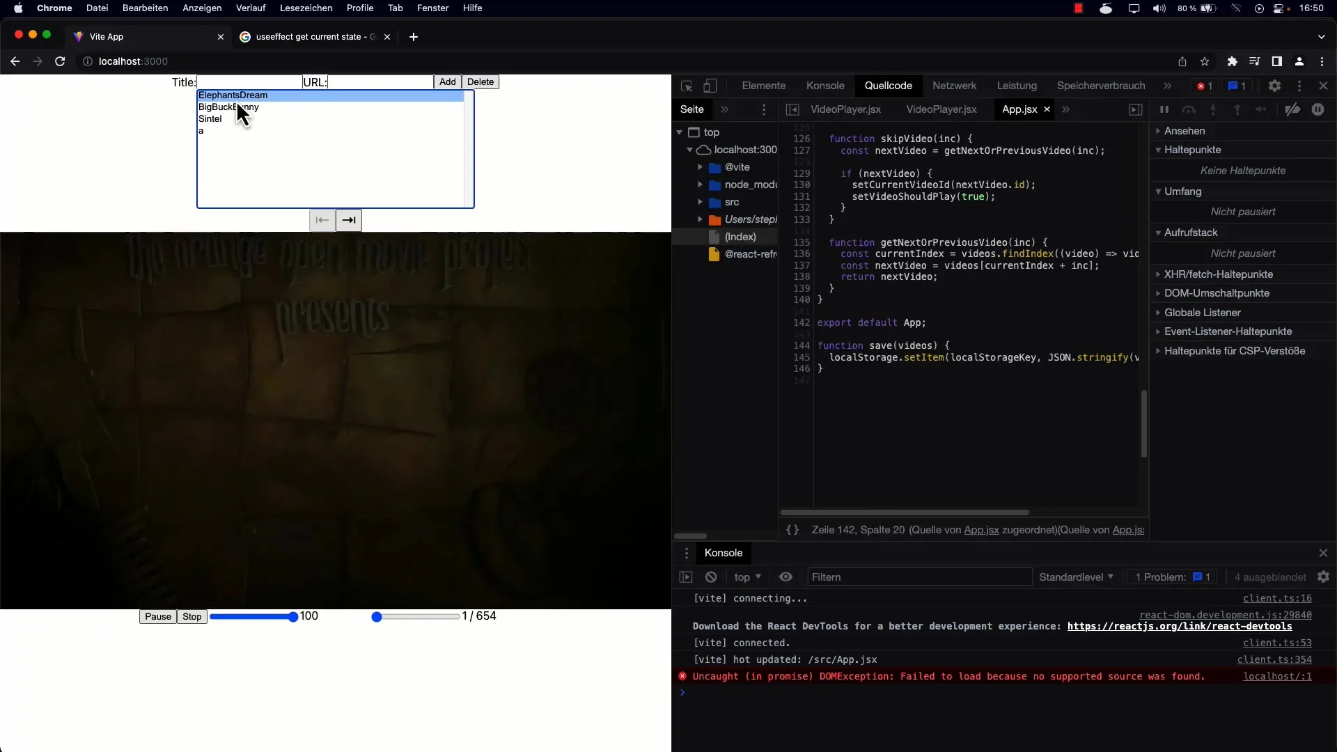 Guardar y cargar vídeos en React