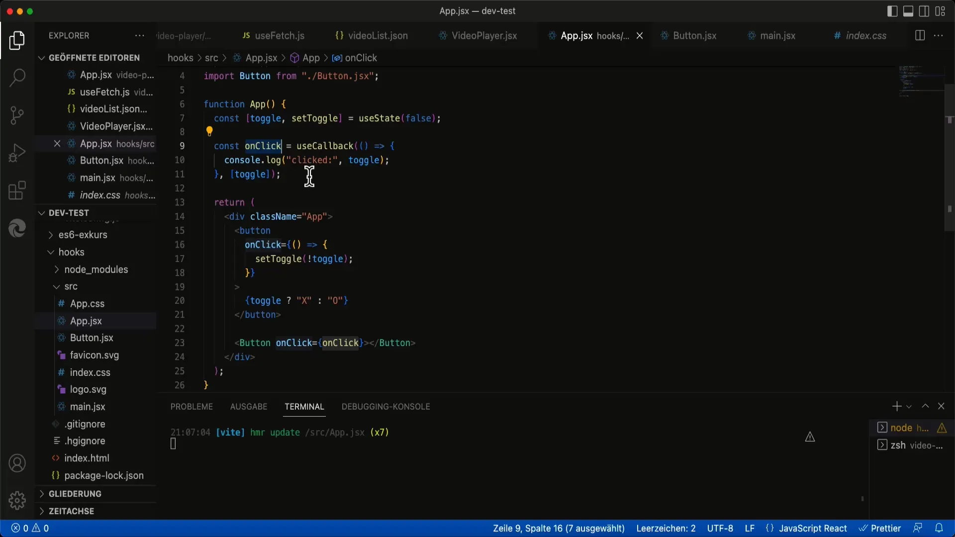 Optimalisatie van componenten met useCallback in React