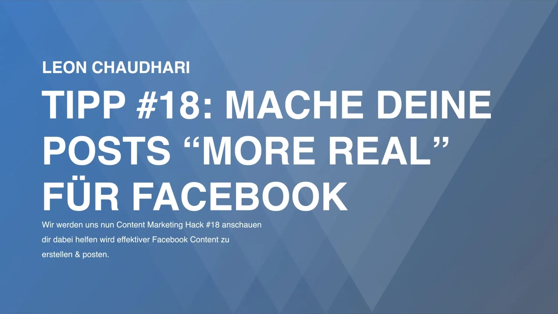 Facebook Marketing: Authenticity through creative posts