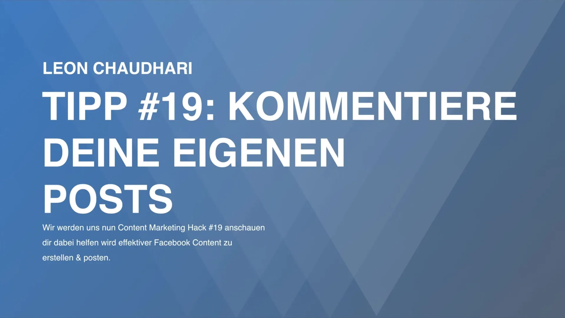 Engagement steigern durch eigene Kommentare auf Facebook-Posts