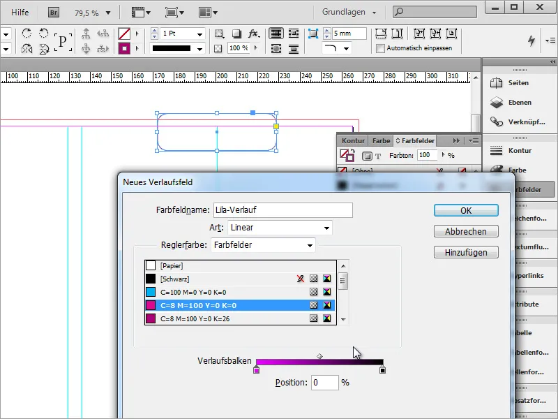 InDesign: DVD cover, label design: Set up document