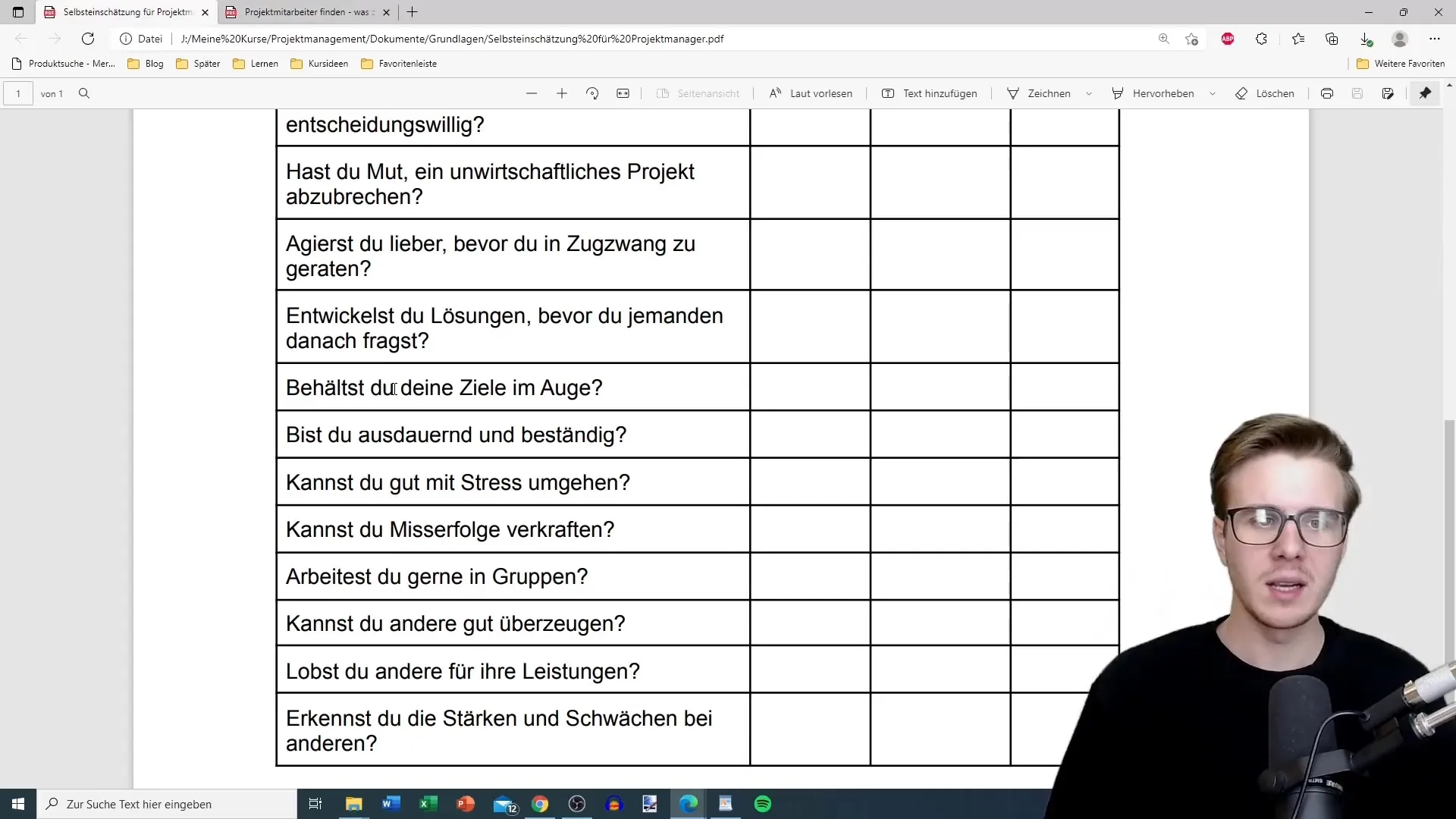 Autoevaluación en gestión de proyectos - Pasos importantes para ti