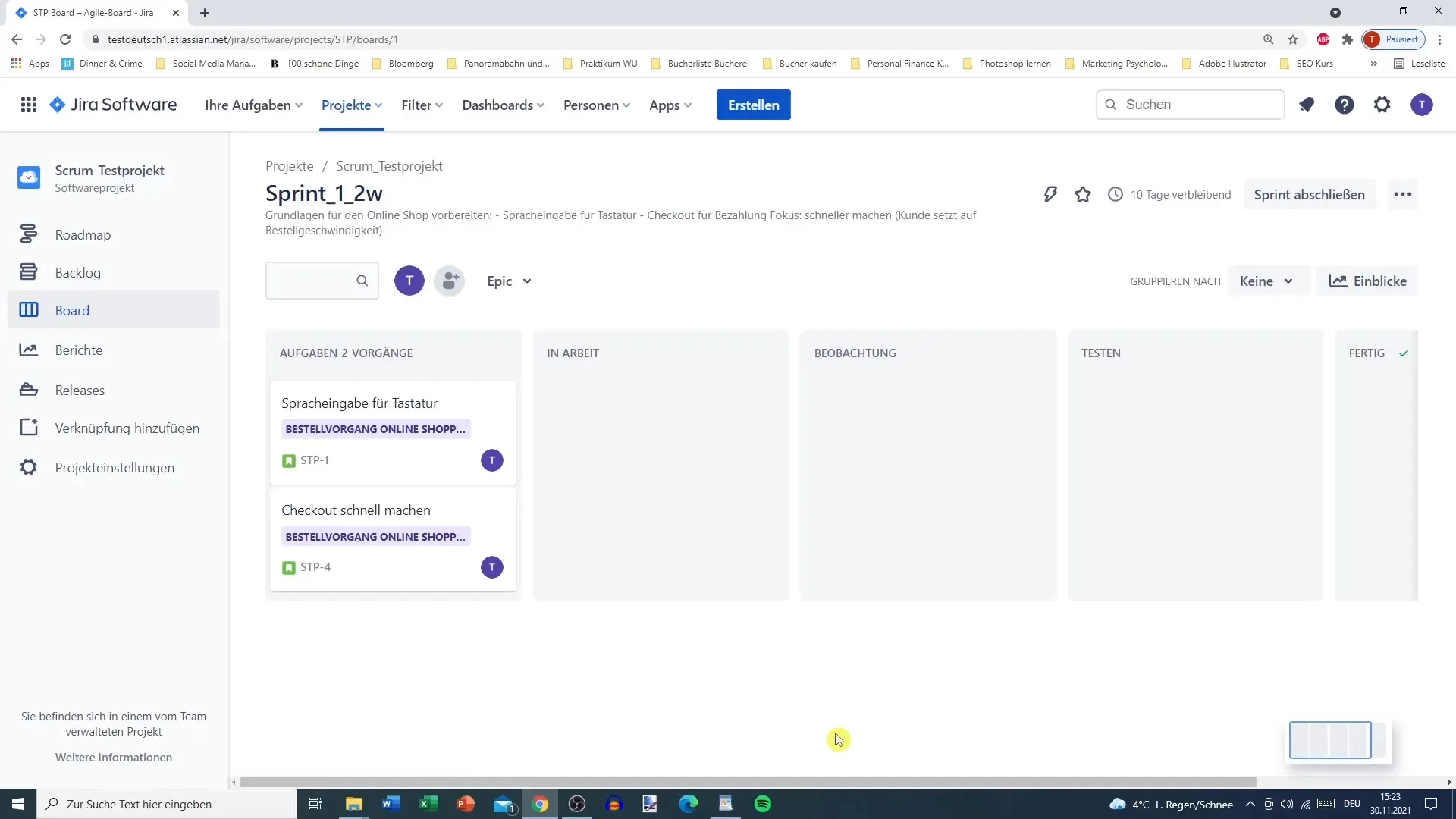 Gestionar Sprints de Jira - Instrucciones paso a paso