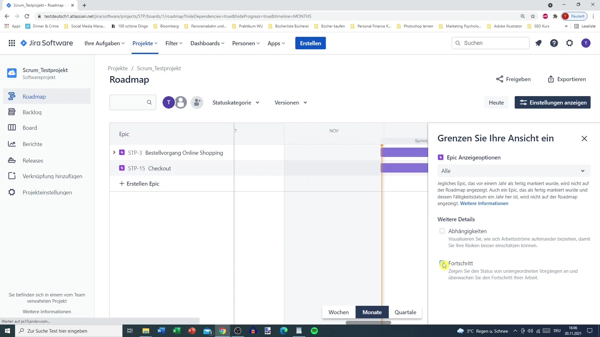 Jira Roadmap effektiv nutzen