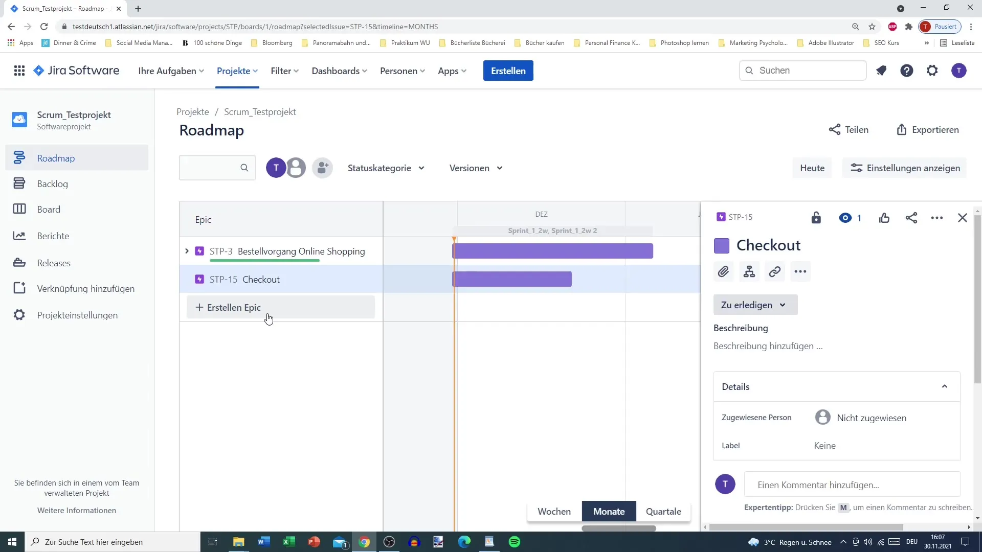 Jira Roadmap effektiv nutzen