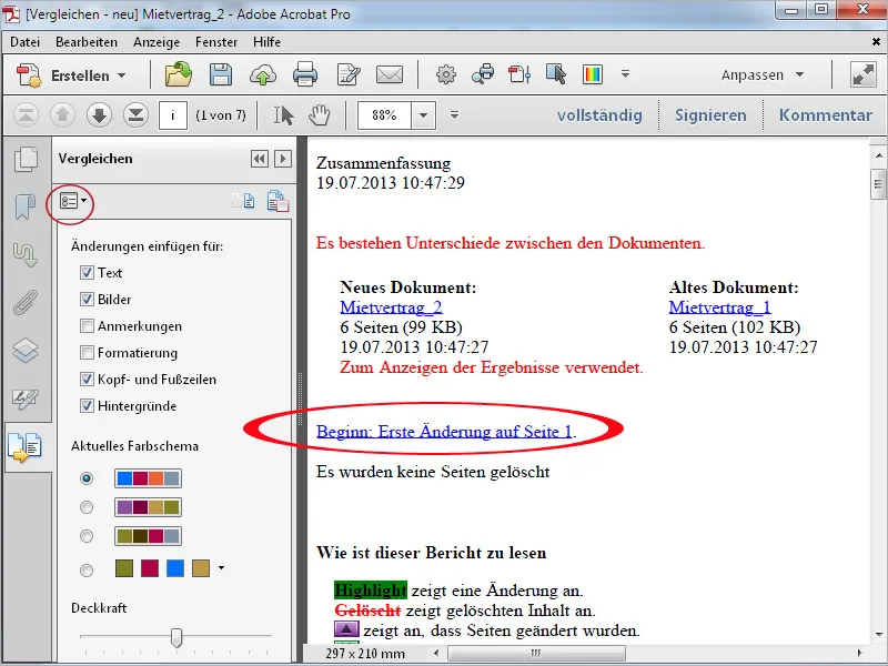 Standard-Aktionen in Acrobat