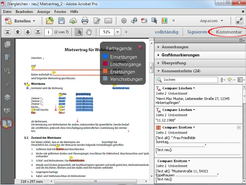 Standard-Aktionen in Acrobat