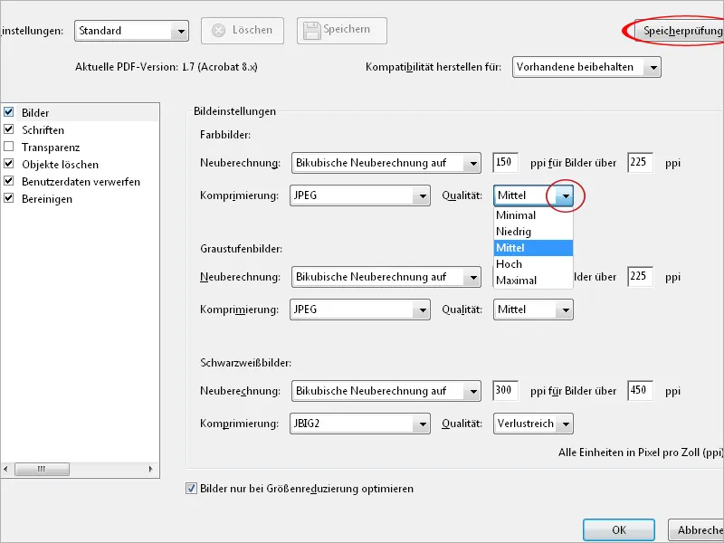 Standard-Aktionen in Acrobat