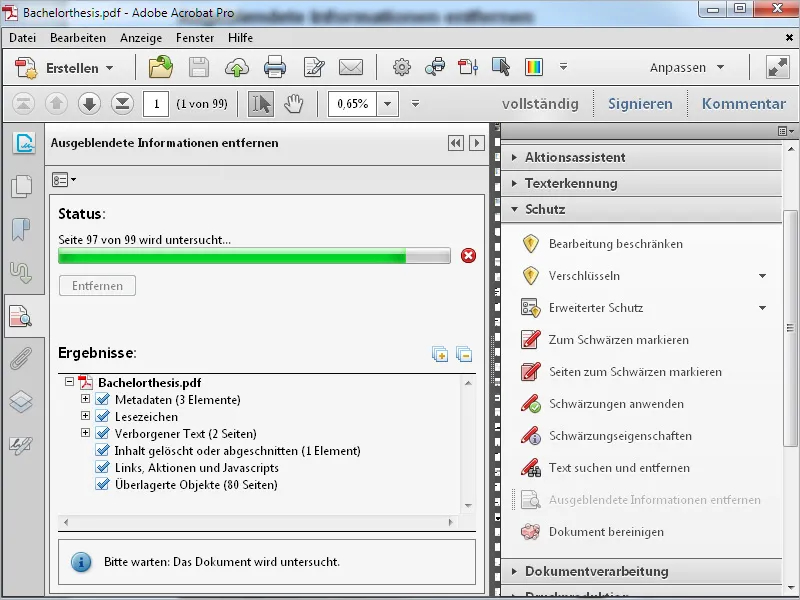 Standard-Aktionen in Acrobat
