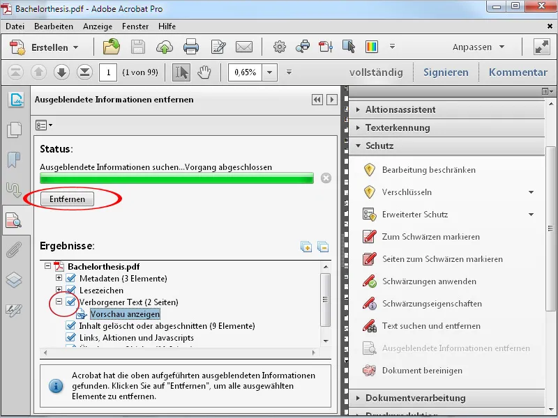 Standard-Aktionen in Acrobat