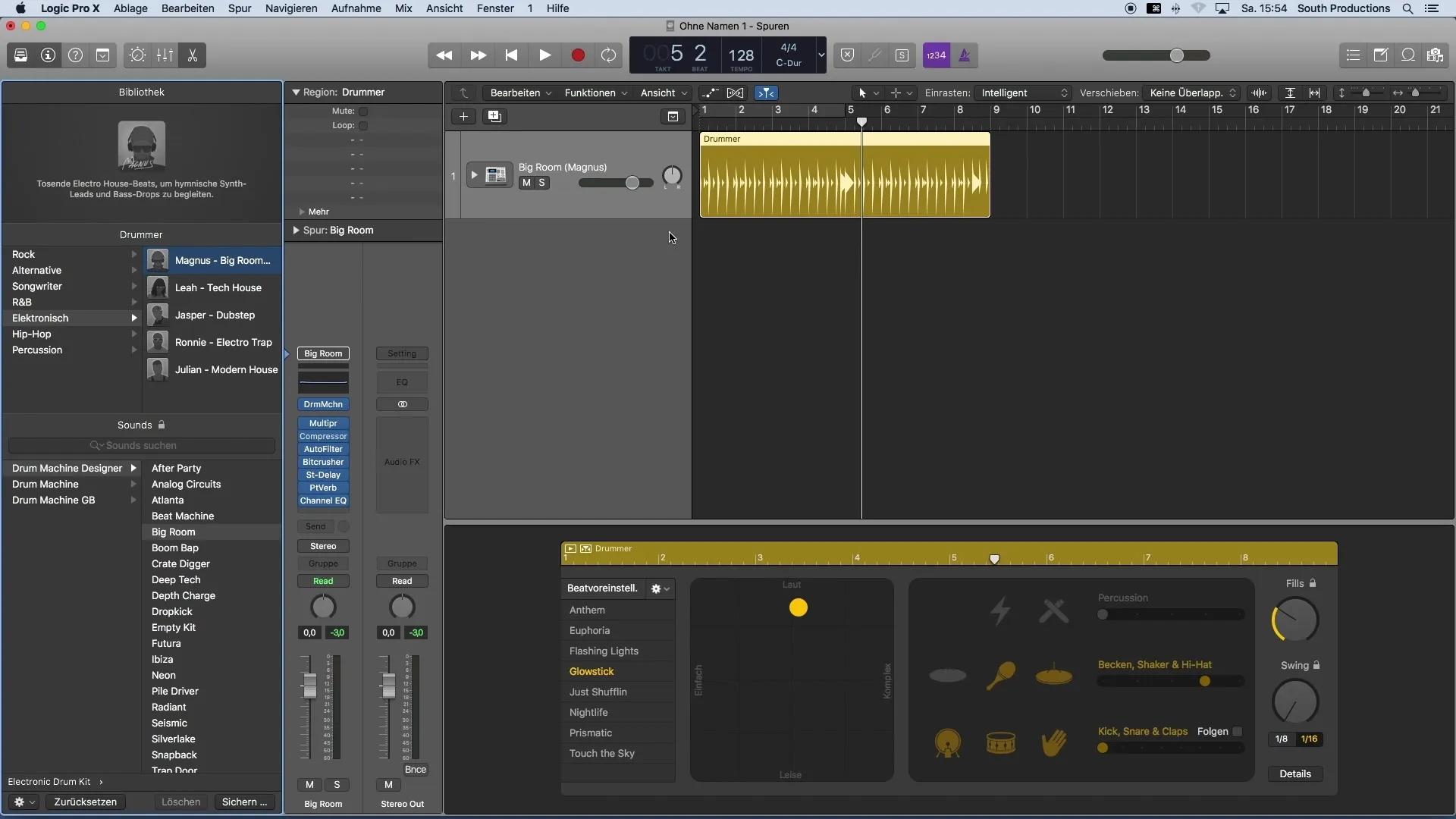Crear ritmos de batería con Logic Pro X Drummer