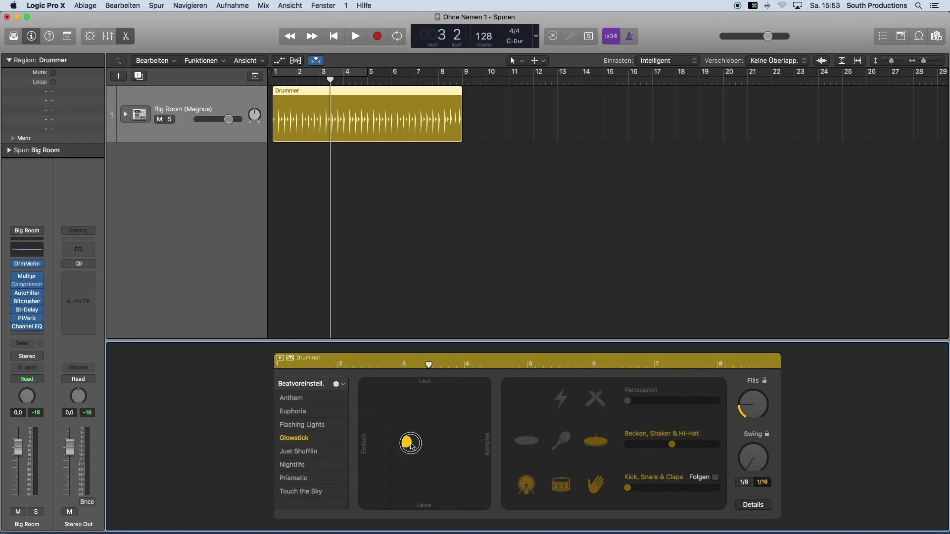 Crear grooves de batería con Logic Pro X Drummer