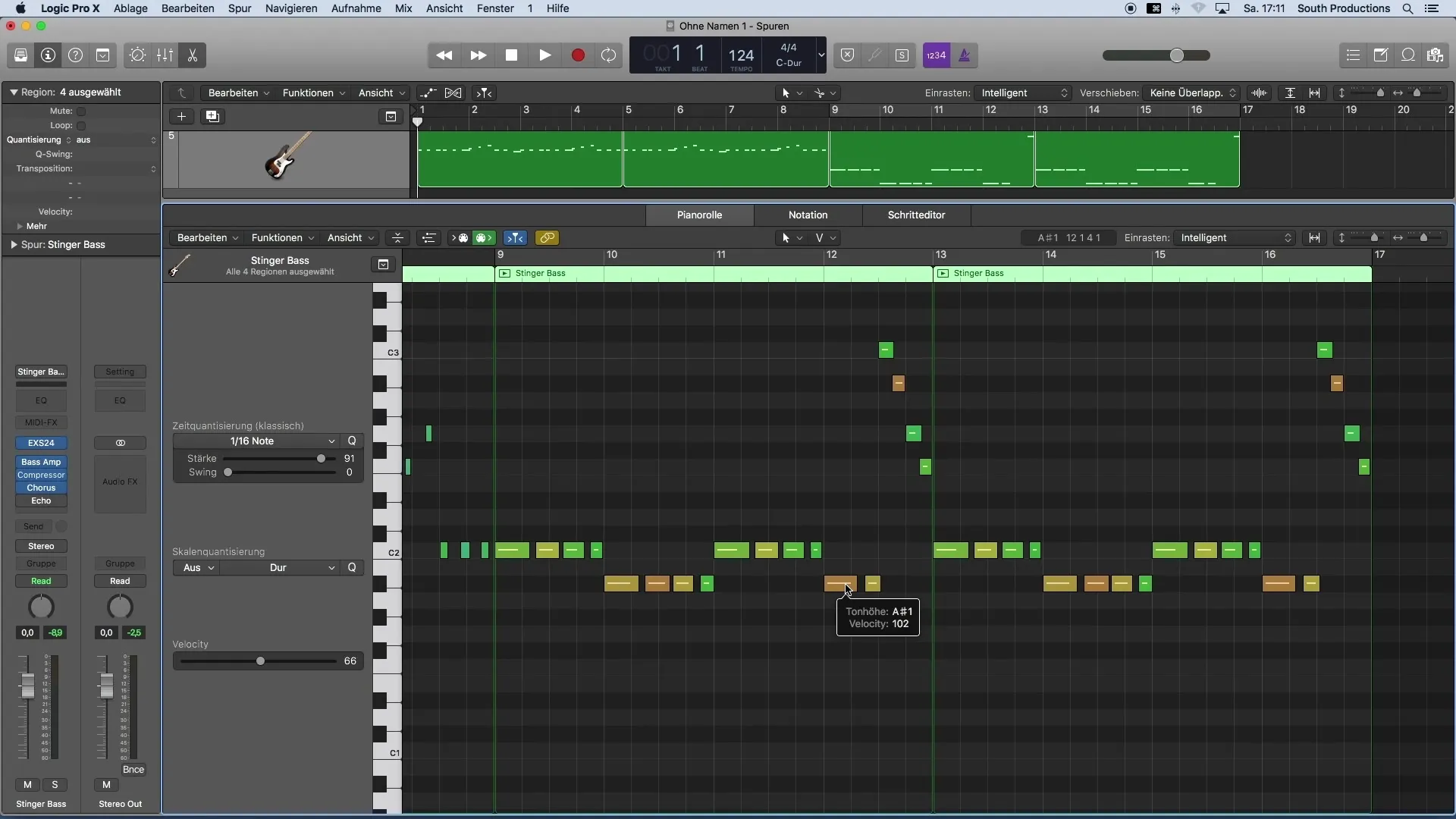 MIDI-Velocity Anpassen in Logic Pro X effizient