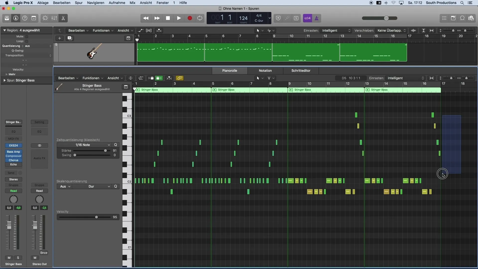 MIDI-Velocity Anpassen in Logic Pro X effizient