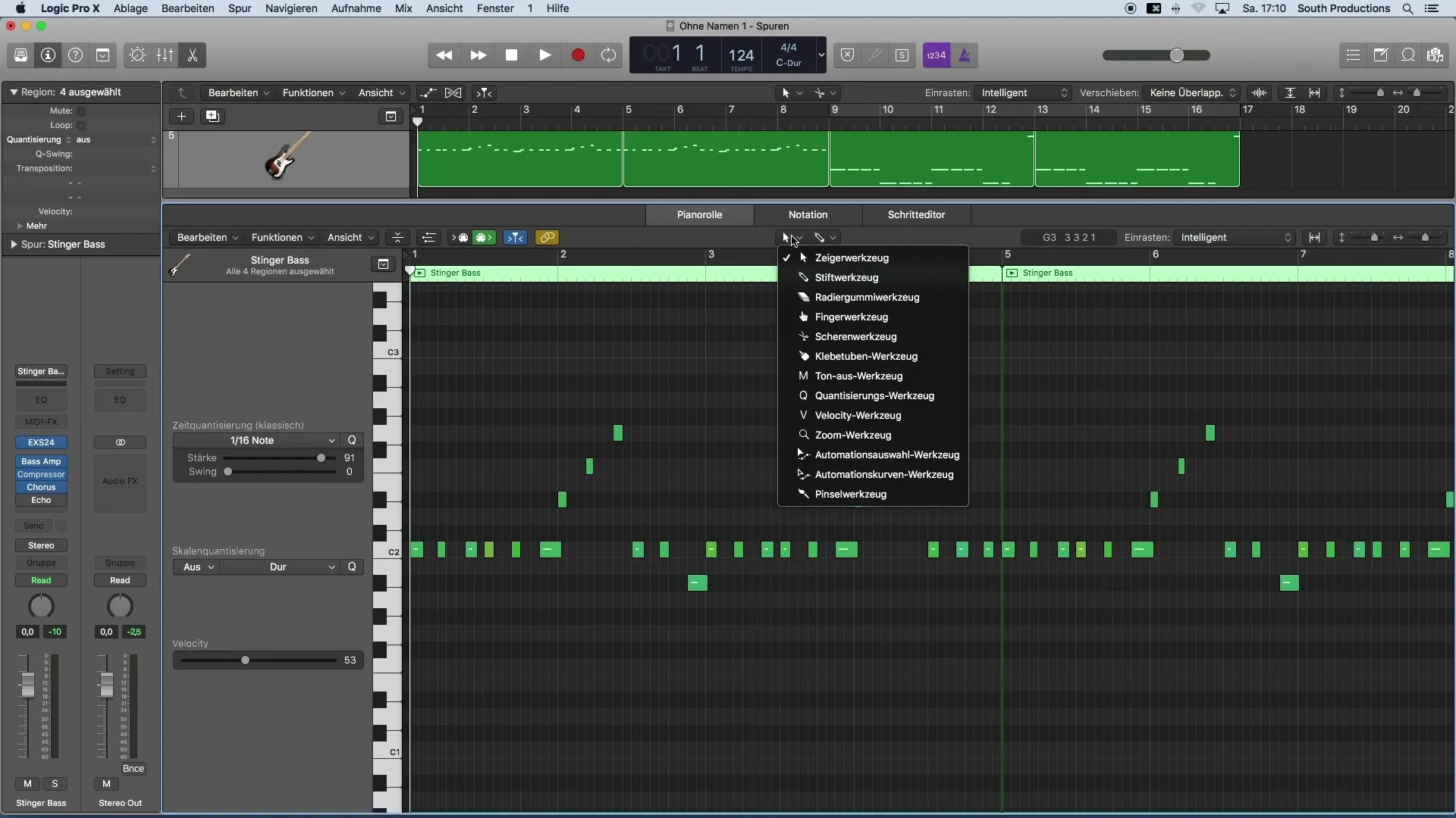 MIDI-Velocity Anpassen in Logic Pro X effizient