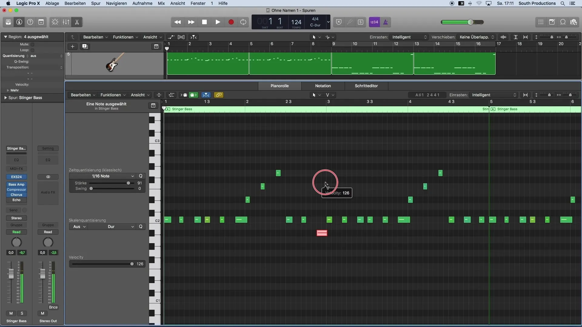 MIDI-Velocity Anpassen in Logic Pro X effizient