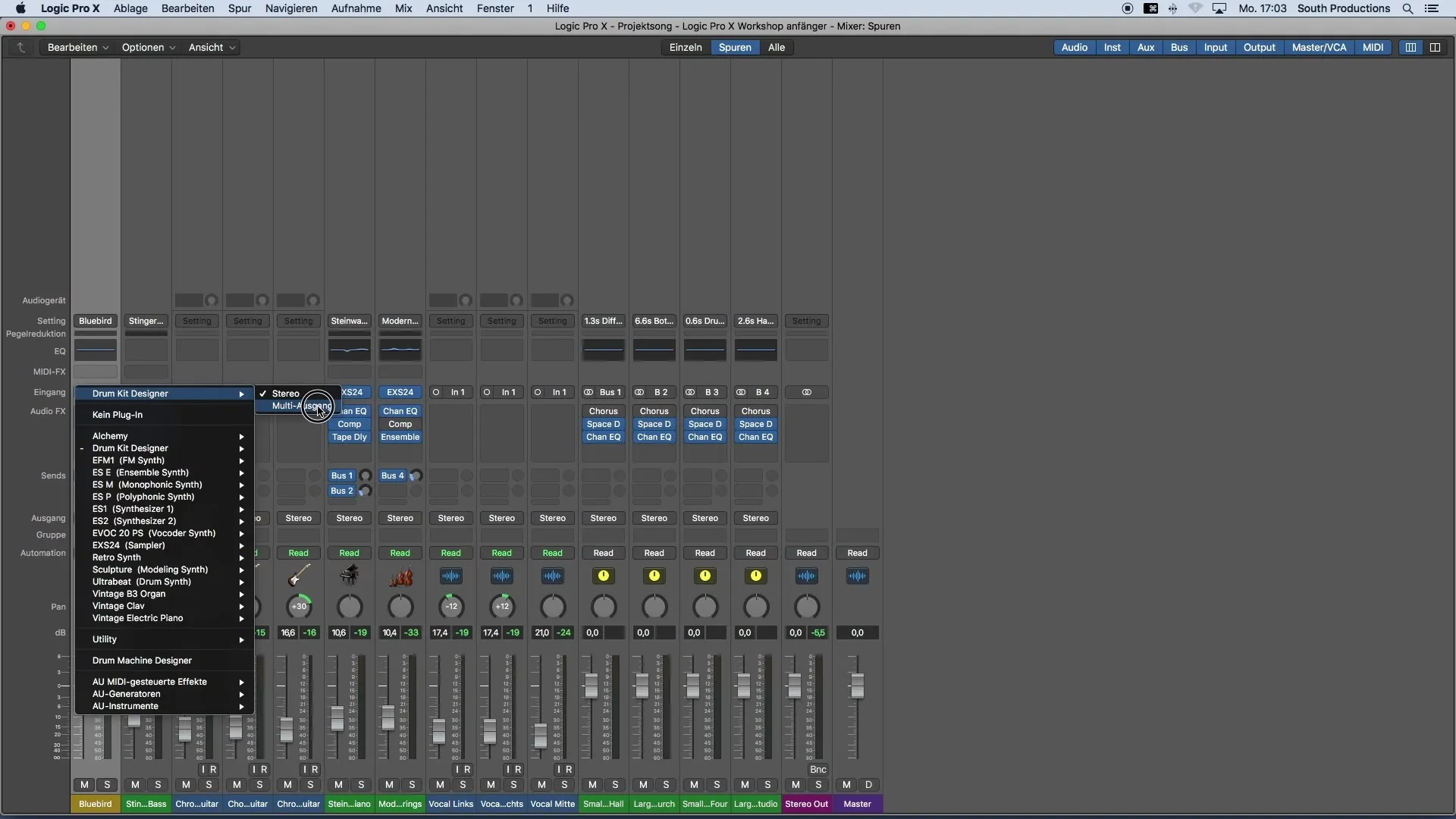Einstieg in Roughmix mit Logic Pro X
