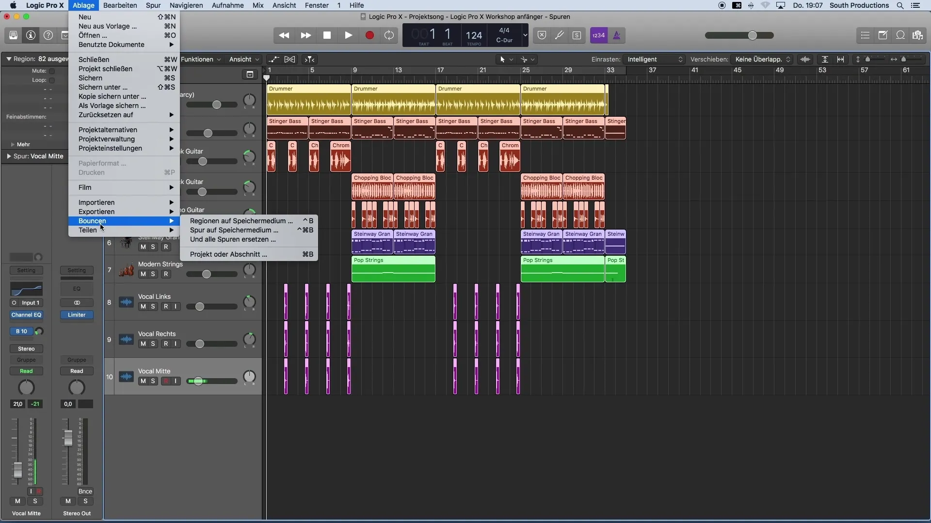 Export professional music production with Logic Pro X