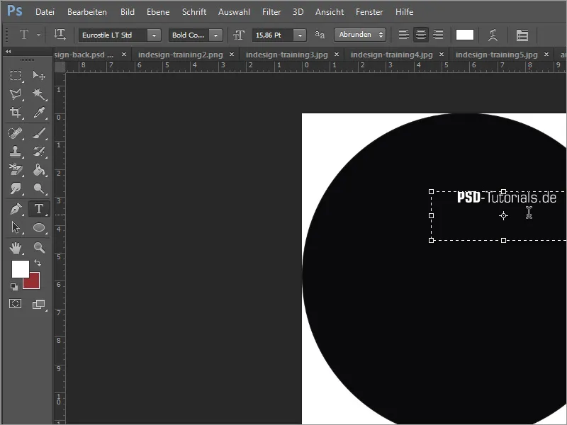 Membuat cover DVD dan label DVD - Bagian 3: Membuat label di Photoshop