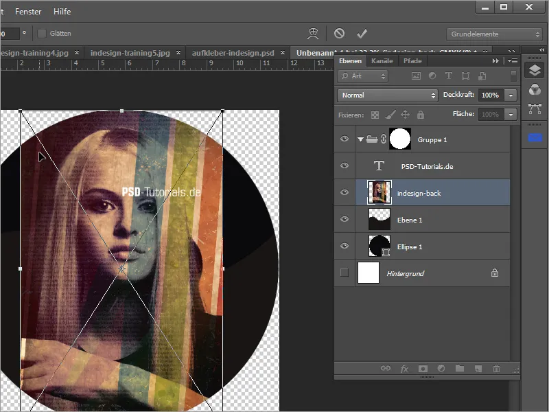 Membuat desain sampul DVD dan label DVD - Bagian 3: Membuat label di Photoshop