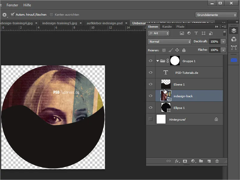 Mendesain cover DVD dan label DVD - Bagian 3: Membuat label di Photoshop