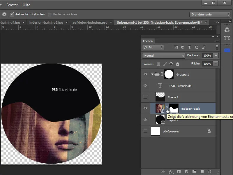 Mendesain cover DVD dan label DVD - Bagian 3: Membuat label di Photoshop