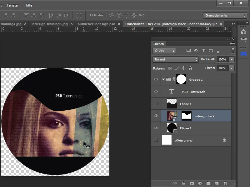 Membuat desain cover DVD dan label DVD - Bagian 3: Membuat label di Photoshop.